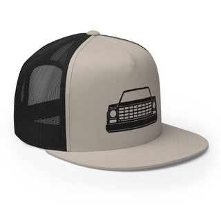 Chevy Squarebody Truck Embroidered Flat Bill Meshback Trucker Cap