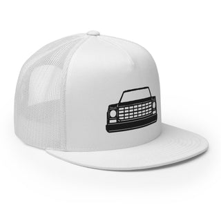 Chevy Squarebody Truck Embroidered Flat Bill Meshback Trucker Cap