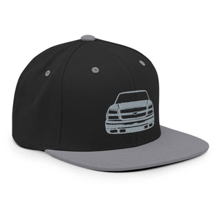Chevy Silverado Embroidered Snapback Flatbill Hat