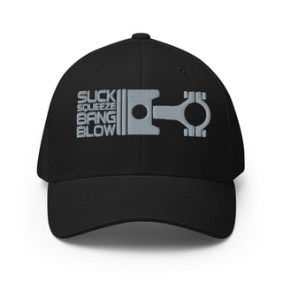 Suck Squeeze Bang Blow Embroidered Flexfit Cap