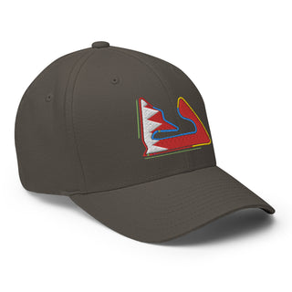 Bahrain Circuit Sectors with DRS Zones and Flag F1 Embroidered Flexfit Cap