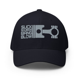 Suck Squeeze Bang Blow Embroidered Flexfit Cap