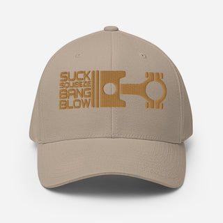 Suck Squeeze Bang Blow Embroidered Flexfit Cap
