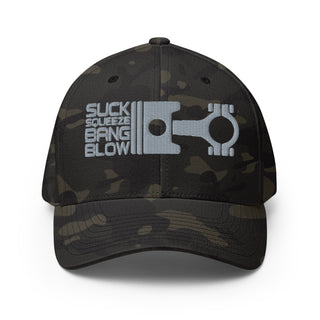 Suck Squeeze Bang Blow Embroidered Flexfit Cap