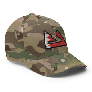 Bahrain Circuit with Flag F1 Embroidered Flexfit Cap