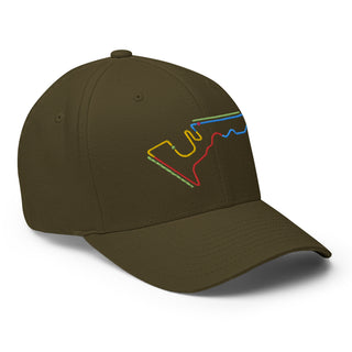 Circuit of the Americas (COTA) Circuit Sectors with DRS Zones F1 Embroidered Flexfit Cap