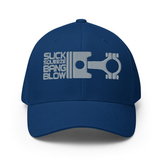 Suck Squeeze Bang Blow Embroidered Flexfit Cap