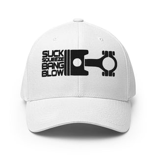 Suck Squeeze Bang Blow Embroidered Flexfit Cap