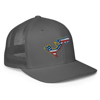 Circuit of the Americas (COTA) Circuit Sectors with DRS Zones and US Flag F1 Embroidered Closed-back Trucker Cap