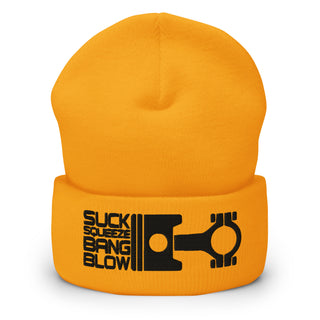Suck Squeeze Bang Blow Embroidered Cuffed Beanie