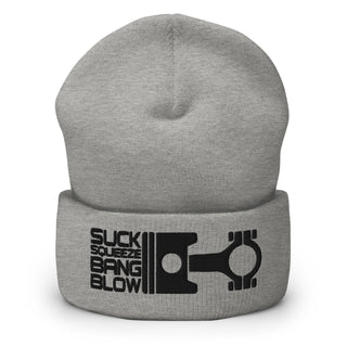 Suck Squeeze Bang Blow Embroidered Cuffed Beanie