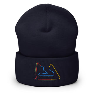 Bahrain Circuit Sectors with DRS Zones F1 Embroidered Cuffed Beanie