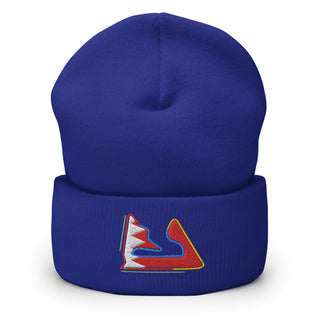 Bahrain Circuit Sectors with DRS Zones and Flag F1 Embroidered Cuffed Beanie