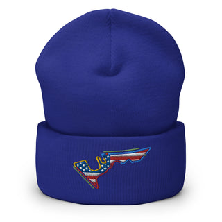 Circuit of the Americas (COTA) Circuit Sectors with DRS Zones and US Flag F1 Embroidered Cuffed Beanie