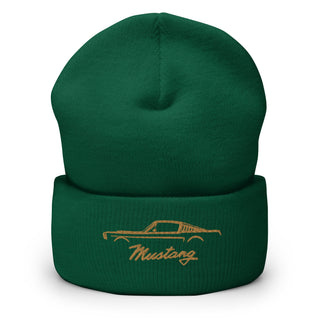 Classic Mustang Embroidered Cuffed Beanie