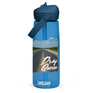 Drag Queen CamelBak water bottle in oxford blue with drag strip design