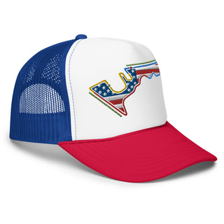 Circuit of the Americas (COTA) Circuit Sectors with DRS Zones and US Flag F1 Embroidered Foam Trucker Hat