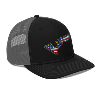 Circuit of the Americas (COTA) Circuit Sectors with DRS Zones and US Flag F1 Embroidered Trucker Cap