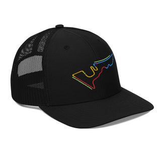 Circuit of the Americas (COTA) Circuit Sectors with DRS Zones F1 Embroidered Meshback Trucker Cap