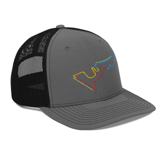Circuit of the Americas (COTA) Circuit Sectors with DRS Zones F1 Embroidered Meshback Trucker Cap