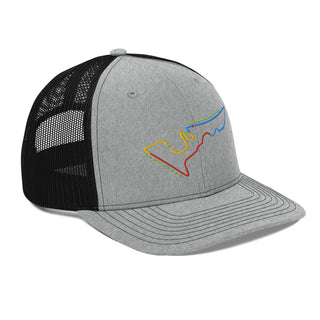 Circuit of the Americas (COTA) Circuit Sectors with DRS Zones F1 Embroidered Meshback Trucker Cap
