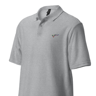 Circuit of the Americas (COTA) Circuit Sectors with DRS Zones and US Flag F1 Embroidered Unisex Pique Polo Shirt