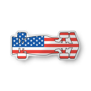 22-inch USA flag formula racing car custom-shaped pillow
