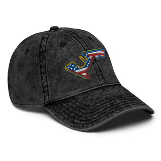 Circuit of the Americas (COTA) Circuit Sectors with DRS Zones and US Flag F1 Embroidered Vintage Denim Cap