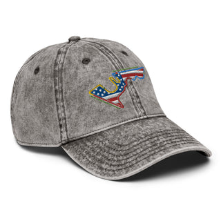 Circuit of the Americas (COTA) Circuit Sectors with DRS Zones and US Flag F1 Embroidered Vintage Denim Cap