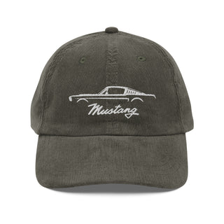 Classic Mustang Embroidered Vintage Corduroy Cap