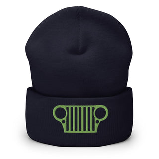 Jeep CJ Grill Embroidered Cuffed Beanie