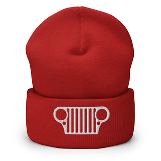 Jeep CJ Grill Embroidered Cuffed Beanie