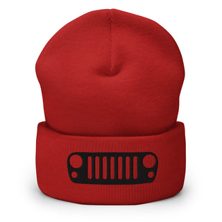 Jeep JK Grill Embroidered Cuffed Beanie