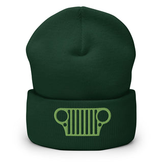Jeep CJ Grill Embroidered Cuffed Beanie