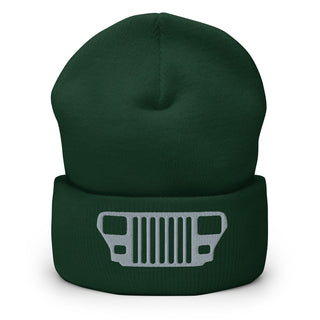 Jeep YJ Grill Embroidered Cuffed Beanie