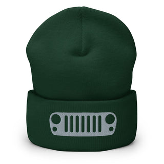 Jeep JK Grill Embroidered Cuffed Beanie