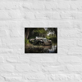 Abandoned Vintage Car in the Bayou Poster