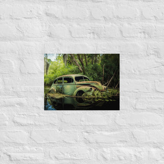 Abandoned Classic Sedan in the Bayou Poster