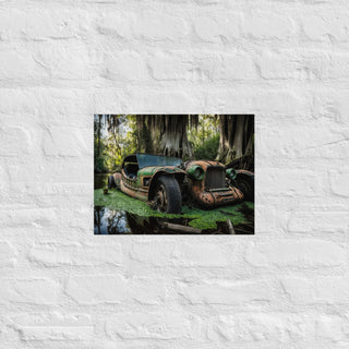 Abandoned Classic Roadster in the Bayou Poster