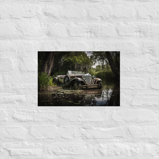 Abandoned Vintage Car in the Bayou Poster