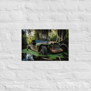 Abandoned Classic Roadster in the Bayou Poster