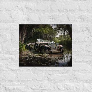 Abandoned Vintage Car in the Bayou Poster