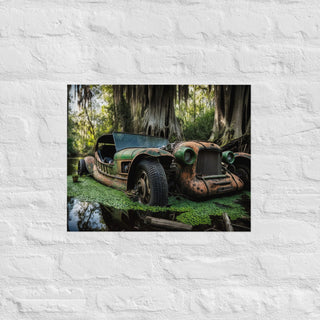 Abandoned Classic Roadster in the Bayou Poster