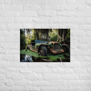 Abandoned Classic Roadster in the Bayou Poster