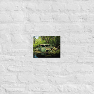 Abandoned Classic Sedan in the Bayou Poster
