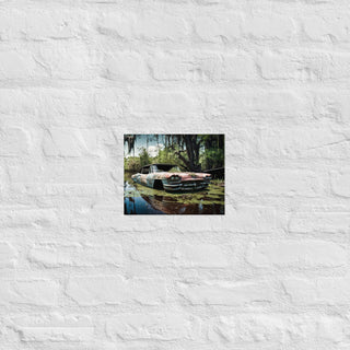 Abandoned Classic Convertible in the Bayou Poster