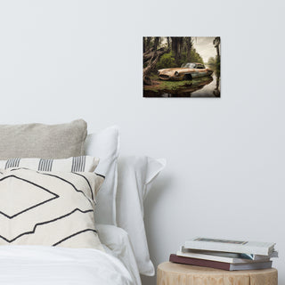 Abandoned Classic Sports Car in the Bayou Metal Print