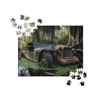 Abandoned Classic Roadster in the Bayou Jigsaw Puzzle