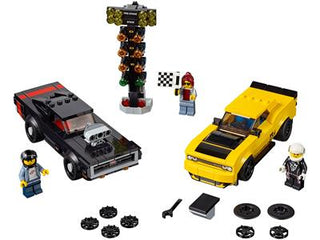 Lego Speed Champions 2018 Dodge Challenger SRT Demon and 1970 Dodge Charger R/T - 75893 (Retired)