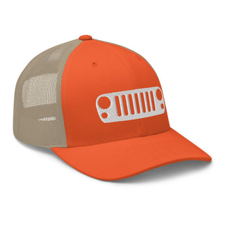 Jeep JK Grill Embroidered Trucker Cap